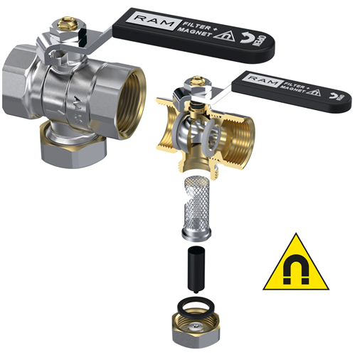 ram. 270046 filterkogelkraan magneet bin.draad 5/4
