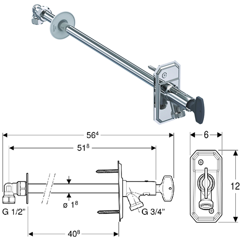 geberit S8DS100N1G vorstvrij 300 gevelkr. 3/4 40cm