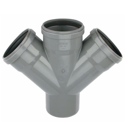wv 1112816004 pvc manchet kruisstuk spie 45° 160