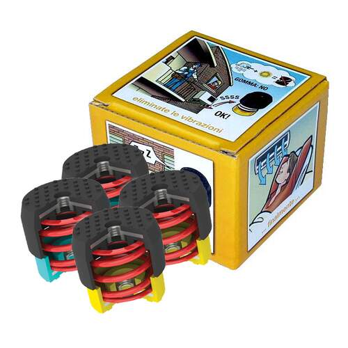 soleco m8 trillingsdemperset geel 50-80kg set 4st