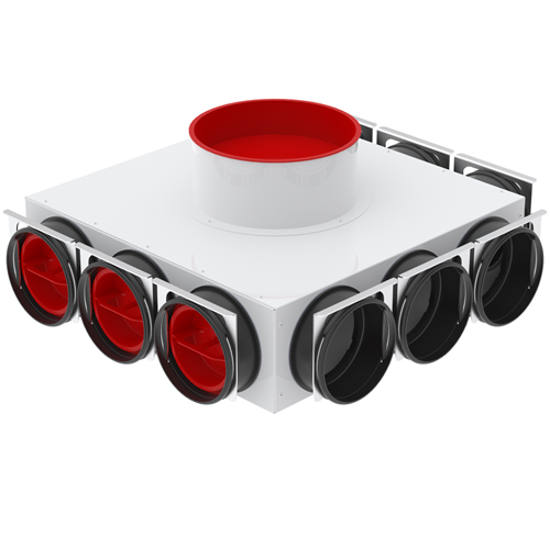 zehnder 990323071 CT350 verdeler midden 160ø 9x90ø