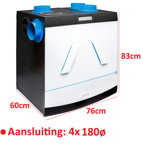 orcon 22000090 WTW h89xb76xd60 4x180ø HRC 400m³/h