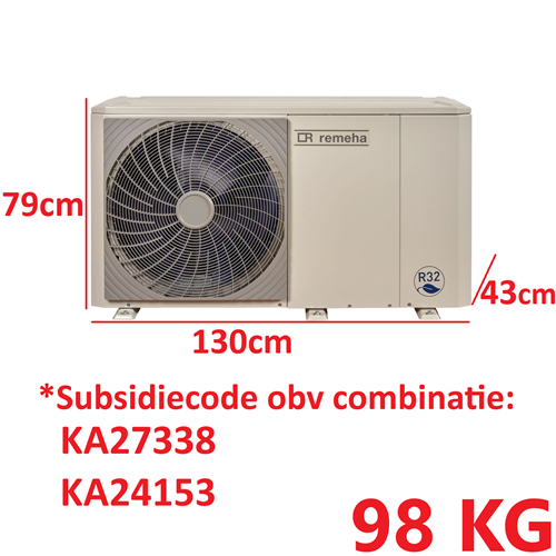 remeha 7798738 warmtepomp H-E buitendeel 230V 4kw