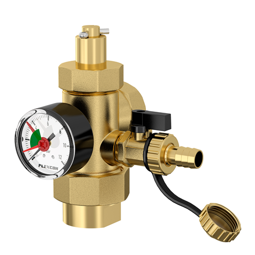flamco 27293 aansluitgroep 1" manometer