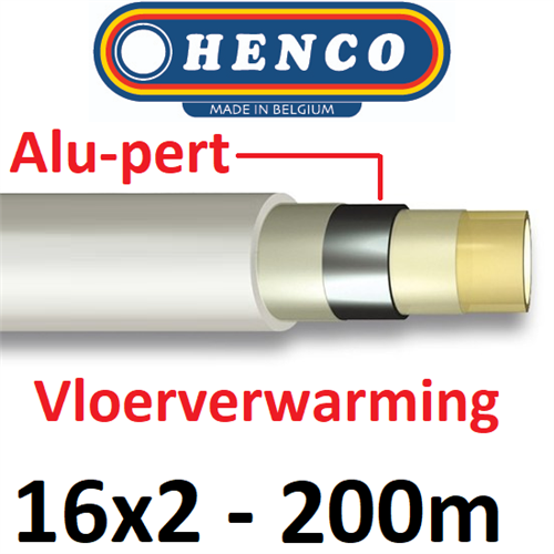 henco alu-pert vlverw. floor slang wit 200m 16 x 2