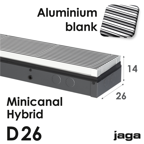 jaga minicanal hybrid alu.blank d14x26x230cm 3658w