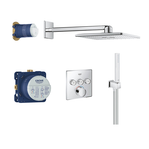 grohe 34873000 smartc. met ibox 3knops vierk. 31cm