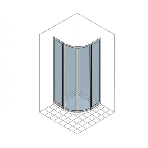 dyn 100014 ¼rond schuifdr 6mm nano gl. 195x87-89cm