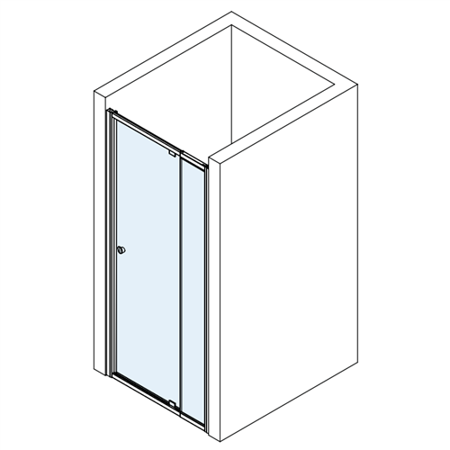 SK Edge KX220 2-delige nisdeur 850-950 gl. zilver