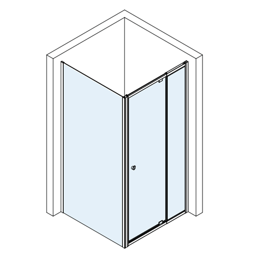 SK Edge KX16 2del deur+zijwand 930-1030x973-988mm