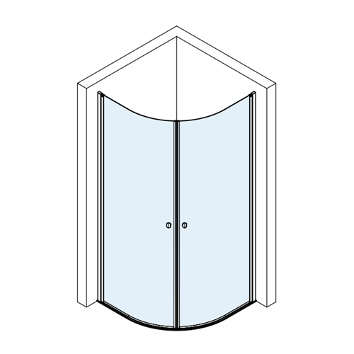 SK Edge KX60900 1/4 rond 873-888mm gl. zilver