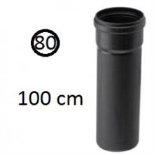 bm 400452004 kunststof buis 80 ø 100 cm zwart