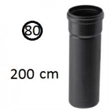 bm 400452008 kunststof buis 80 ø 200 cm zwart