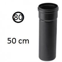 bm 400452002 kunststof buis 80 ø 50 cm zwart