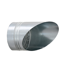 spiraliet sav0400 uitblaasstuk 45° met gaas 400ø