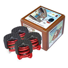 soleco m8 trillingsdemperset bruin 70-120kg set 4st