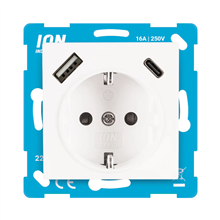 ion 10300414 inb. wandcontactdoos 1v RA usb-A + C