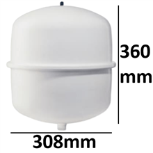 expansievat 7201205 18 ltr 0,5 bar wit