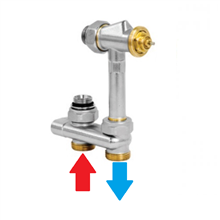 jaga 5094523 cross ventiel vloeraansl 3/4euro 50mm