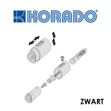 korado z-u604-58 k20a bev. set aquapanel zwart