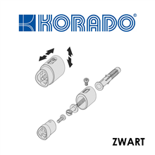 korado z-u606-58 k10a bev. set aquapanel zwart