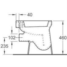 geberit S8038000000G cl pk hoge afvoer 23 +6 wit