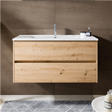 porto F014009DP6 100x45x52cm Meubel 2Lades NatOak