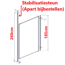 novelini TPDF75-23B acryl spatscherm 185cm x 75cm