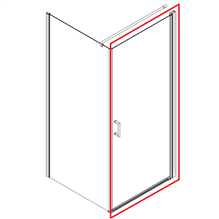 revital RSEC100 nanogl.6mm corner deur 98-100cm