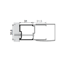 duka 2000 06-PR1 deur verbredingprofiel 31mm