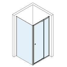 SK Edge KX16 2delig deur+zijwand 830-930x873-888mm