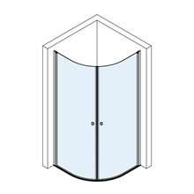 SK Edge KX60900 1/4 rond 873-888mm gl. zilver