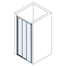 SK Edge KX12850 schuifdeur 840-860mm gl.zilver