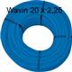 wv 4361120075 water slang mantel blauw 75m 20x2,25