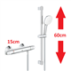 grohe 34820005 temp110 douche 1000 glijst+kop 60cm